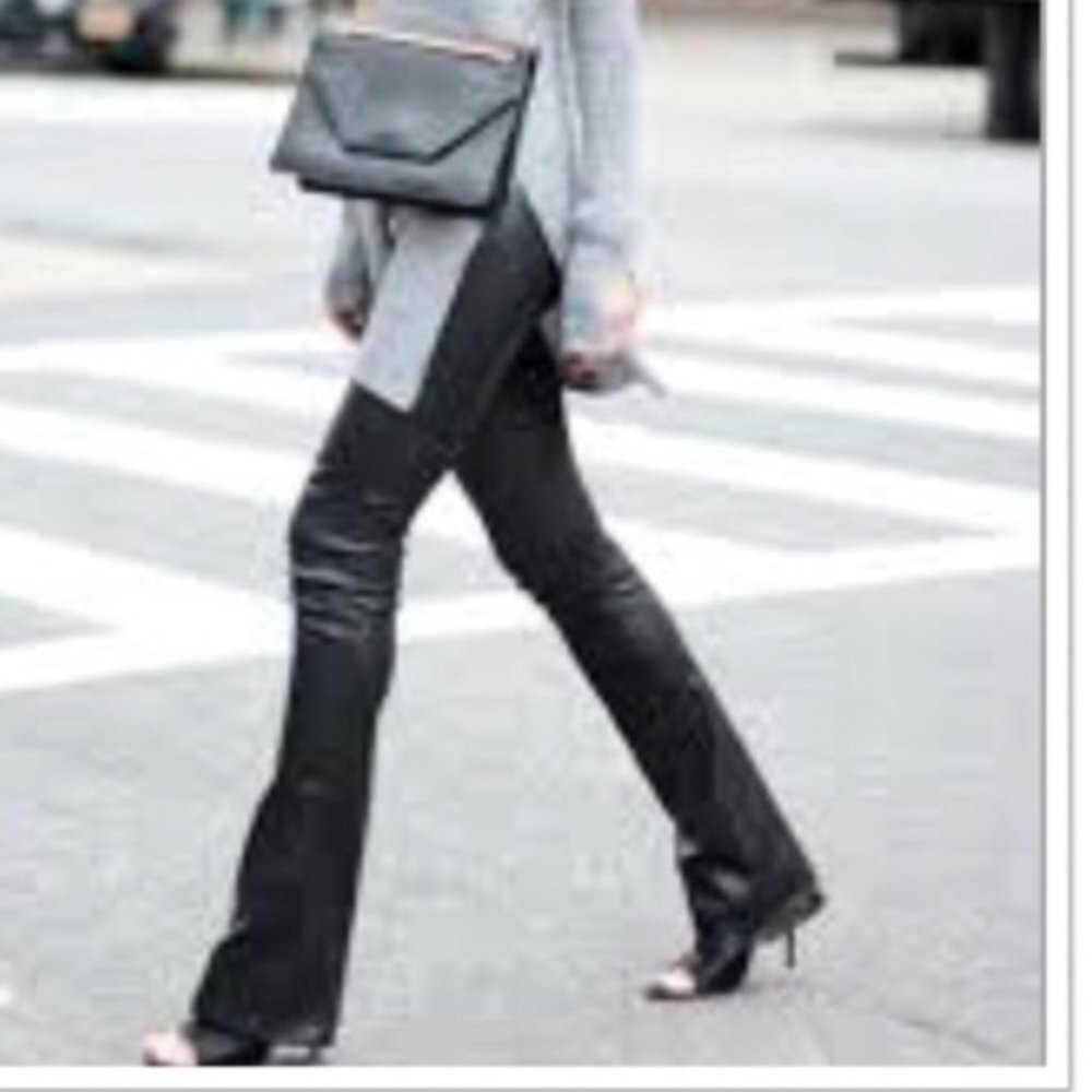 SIENA STUDIO BLACK LEATHER PANTS - Picture 1 of 8